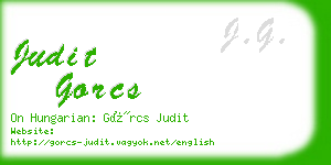 judit gorcs business card